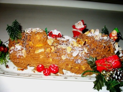Buche de Noël et sa crème au beurre