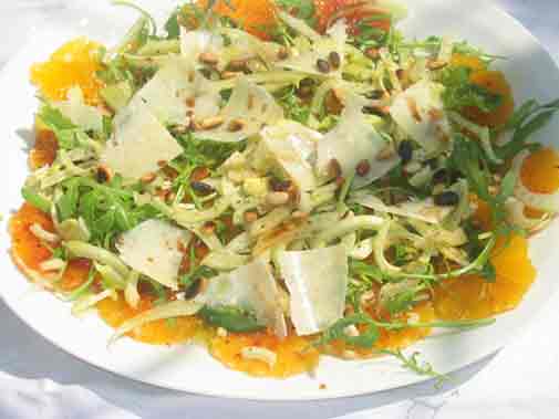 carpaccio orange sanguine fenouil