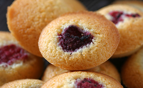 financiers aux framboises
