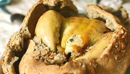 poulet roti croute sel