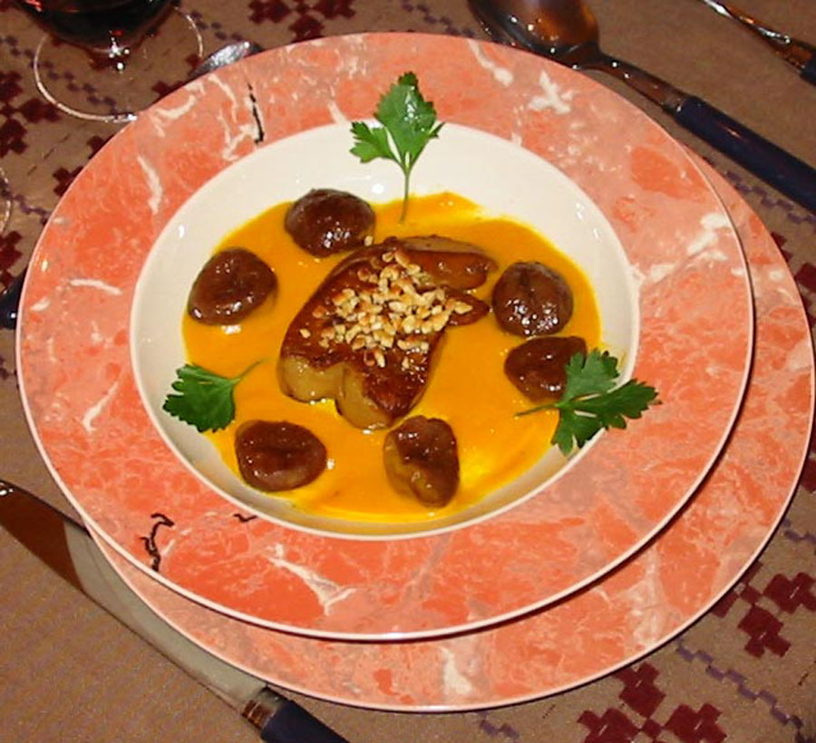 soupe foie gras marrons gm
